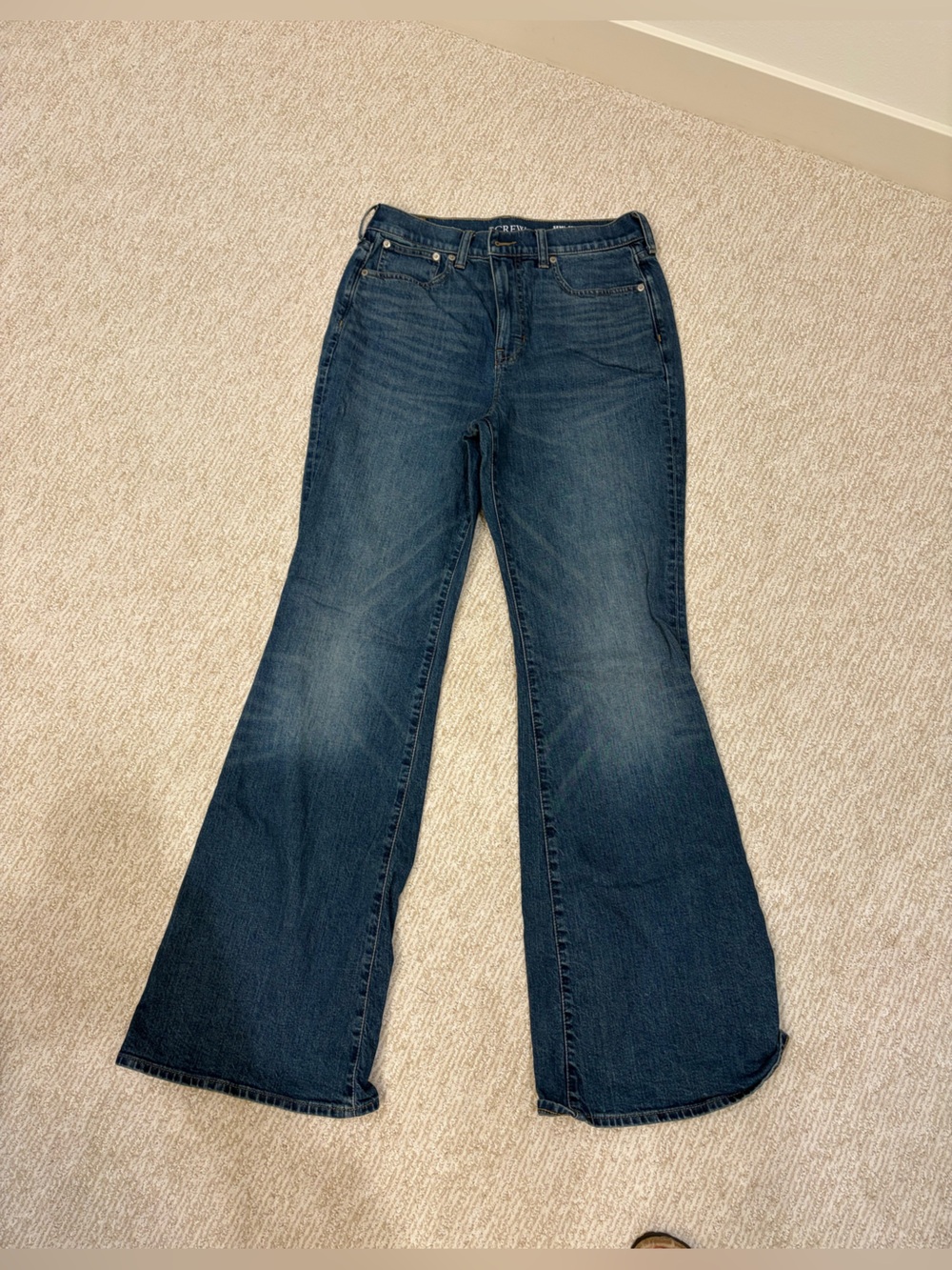 J. Crew Women's Straight-Leg Dark Blue Jeans TALL